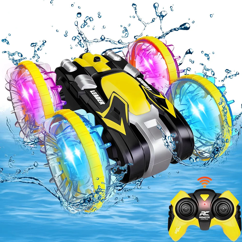 Remote control waterproof monster truck stunt car