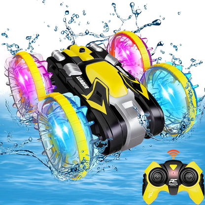 Remote control waterproof monster truck stunt car