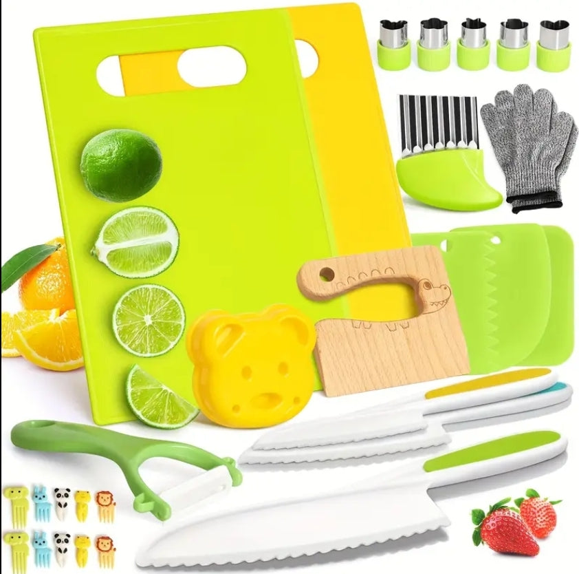 28pc montessori kitchen set for kids 3+